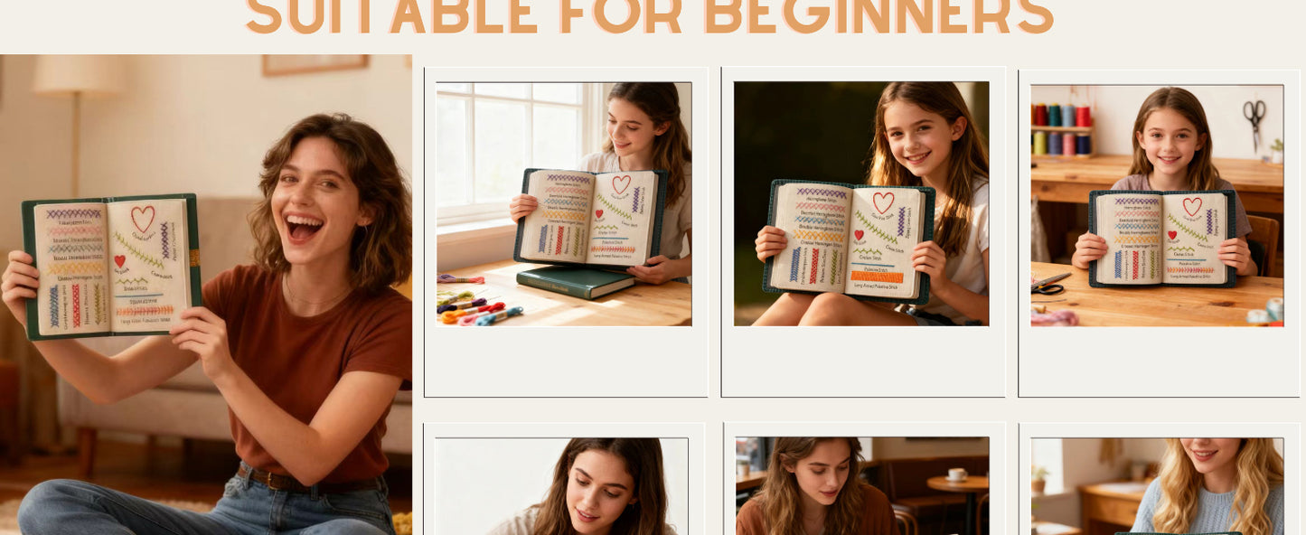 Upgraded Embroidery Stitch Book Kit