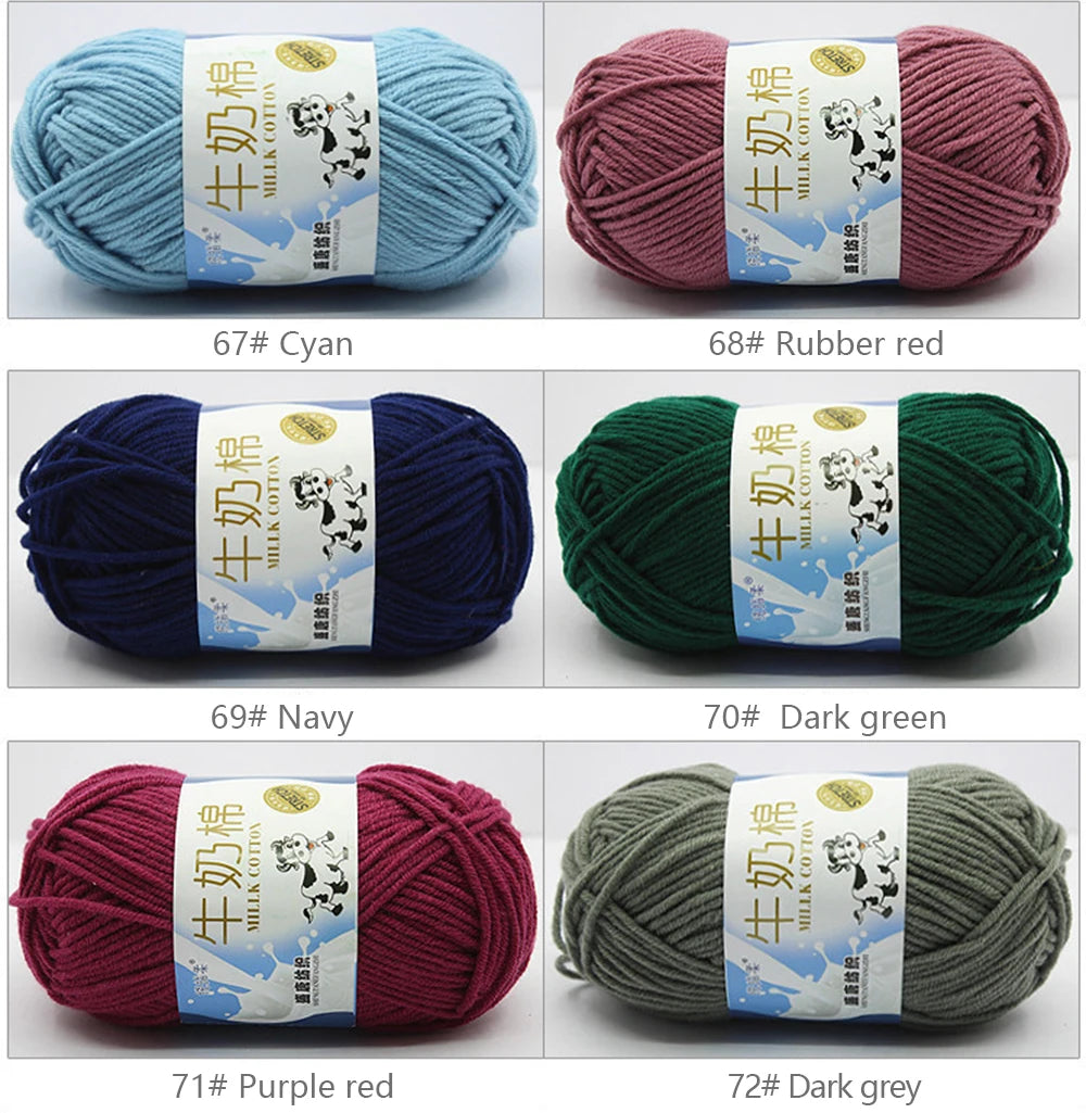 50Gram/Set Milk High-quality Cotton Yarn