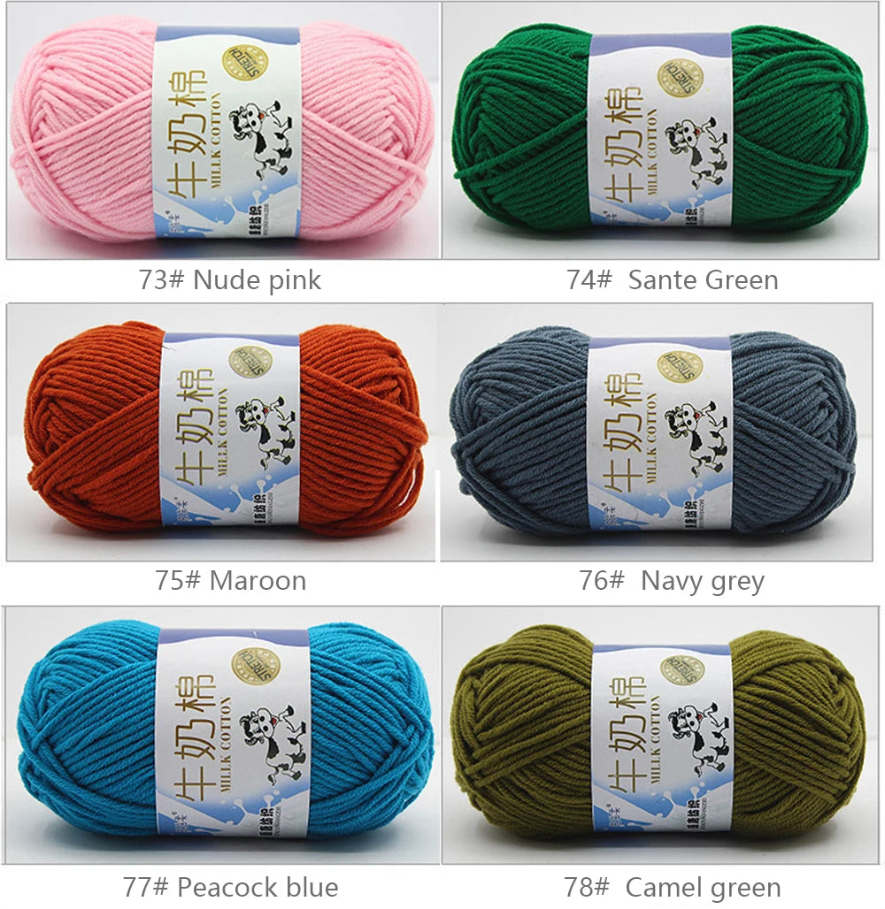 50Gram/Set Milk High-quality Cotton Yarn