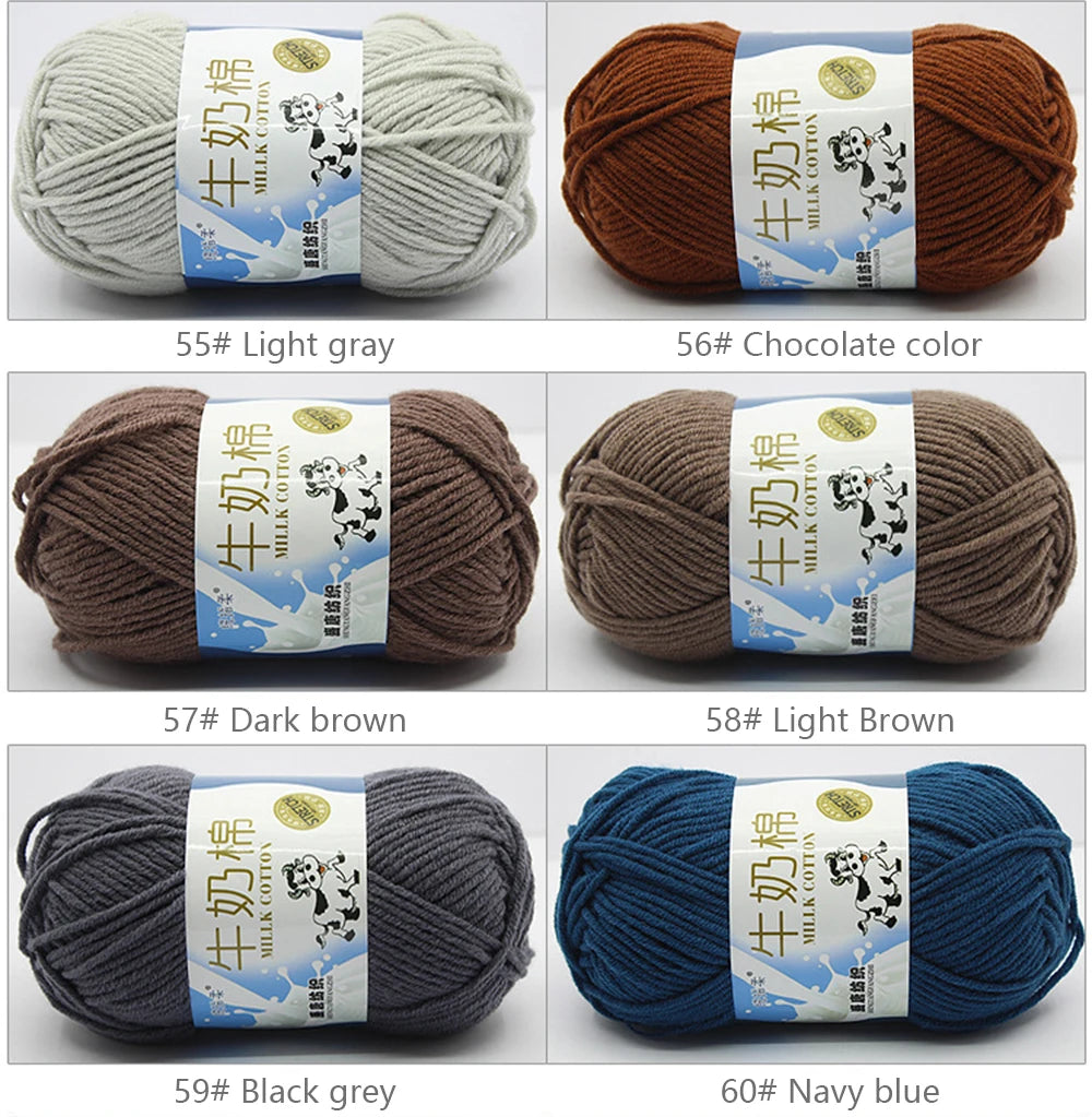 50Gram/Set Milk High-quality Cotton Yarn