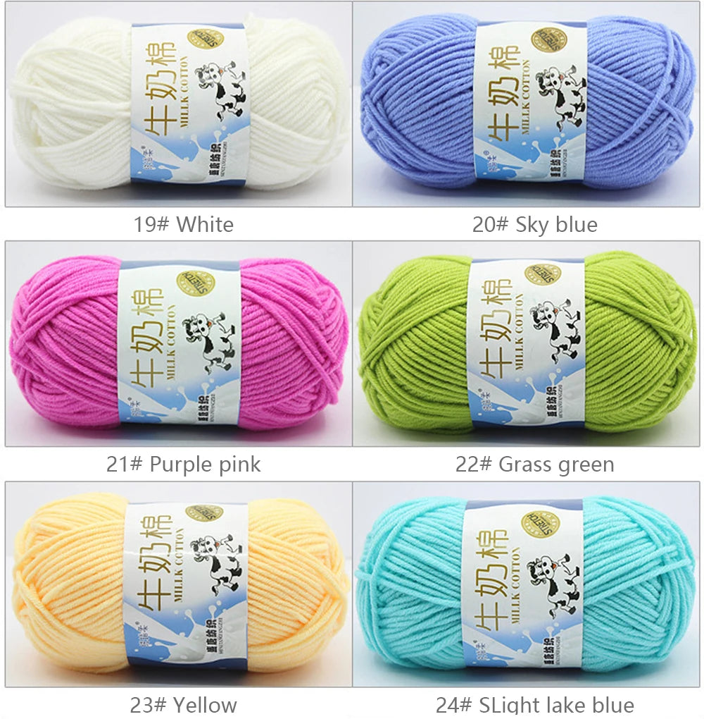50Gram/Set Milk High-quality Cotton Yarn