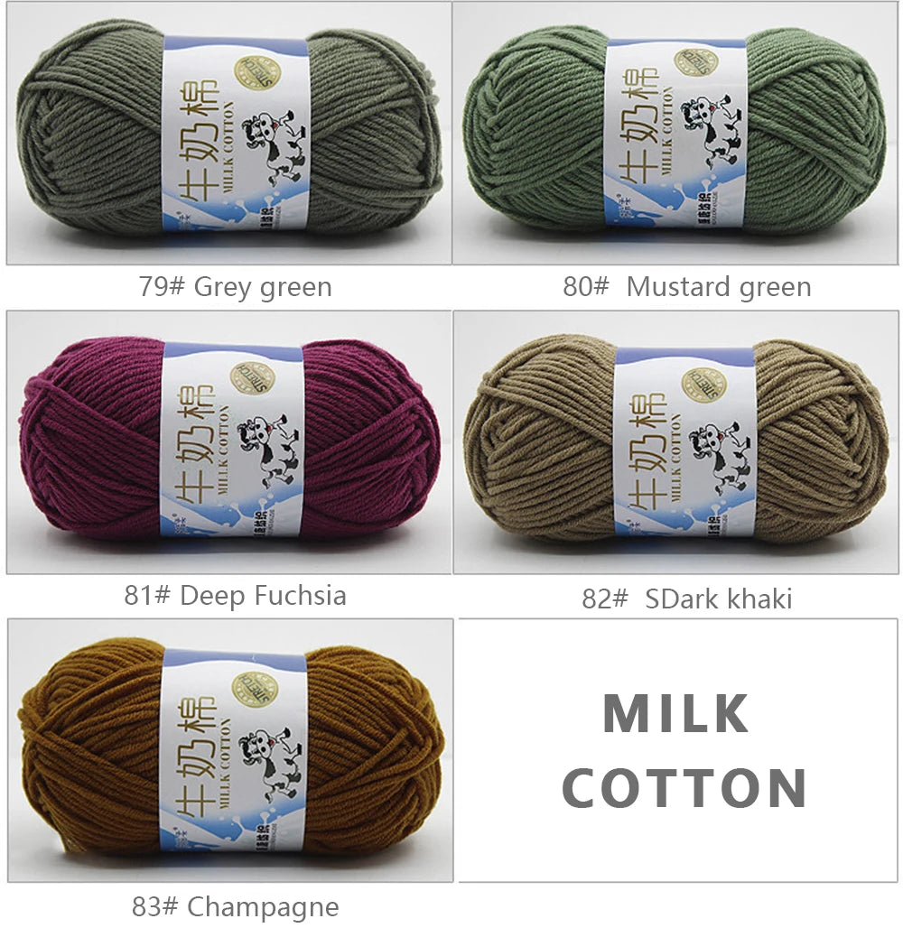 50Gram/Set Milk High-quality Cotton Yarn
