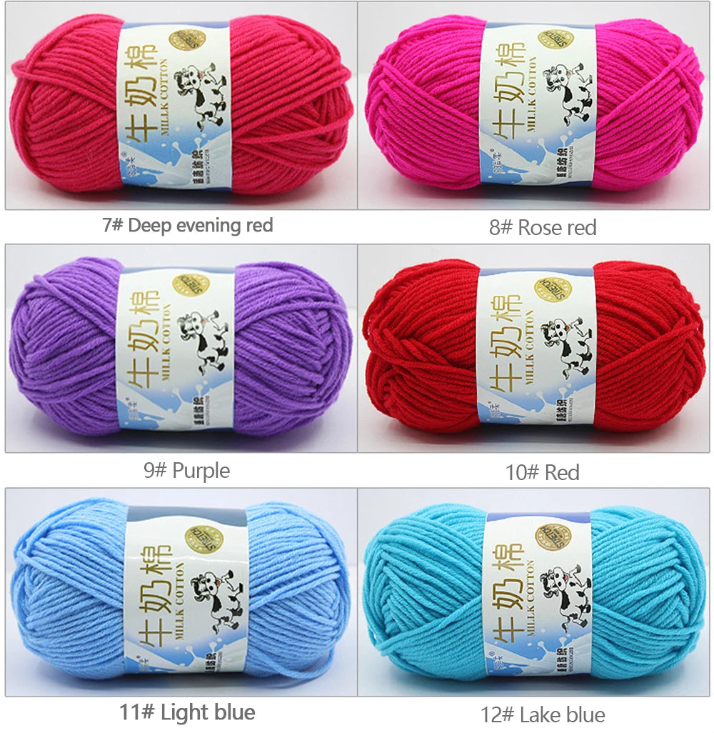 50Gram/Set Milk High-quality Cotton Yarn