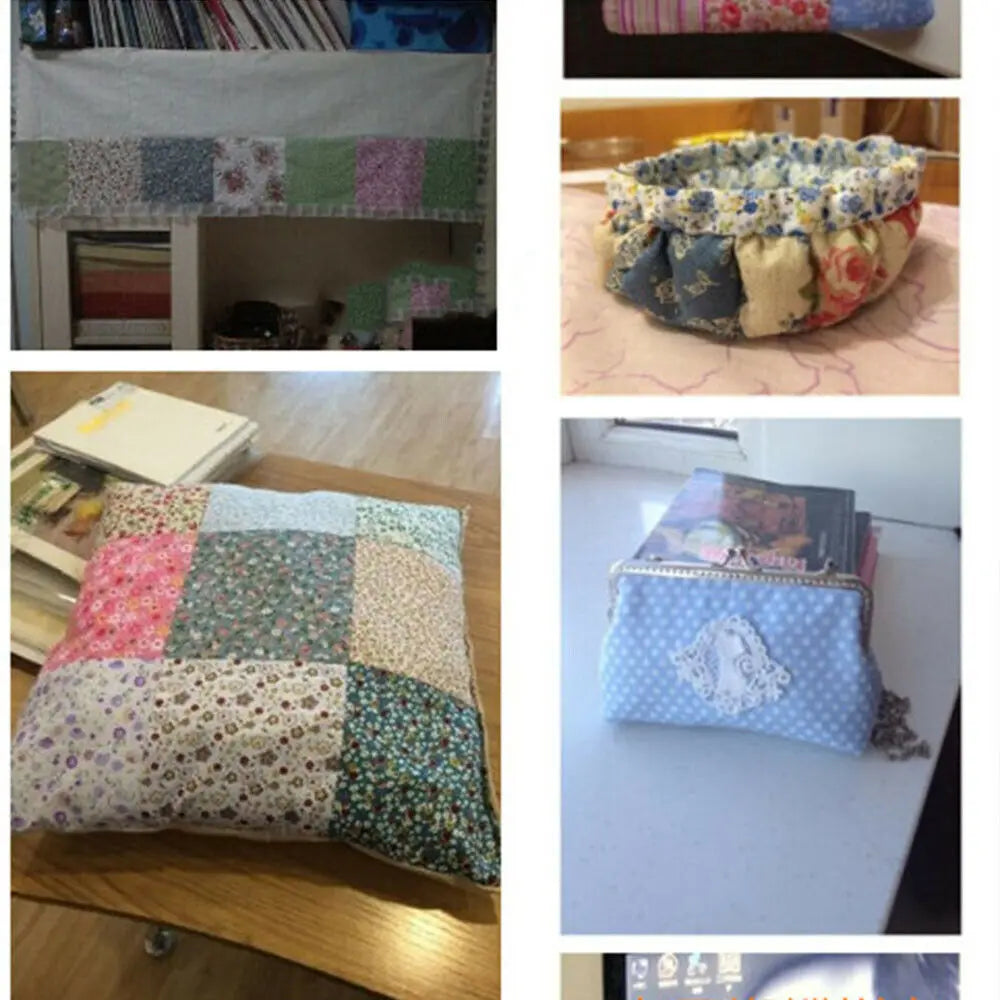 7Pcs/set 25x25cm Multicolor Cotton Assorted Pre Cut Fat Quarter Bundle