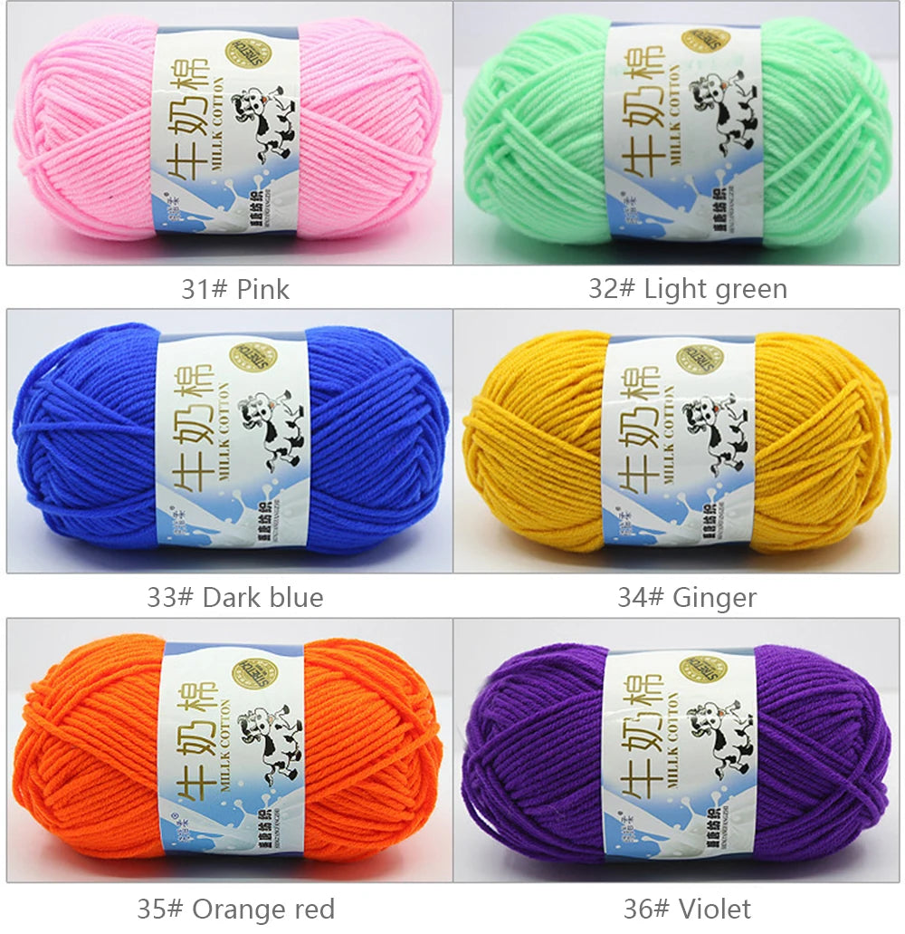 50Gram/Set Milk High-quality Cotton Yarn