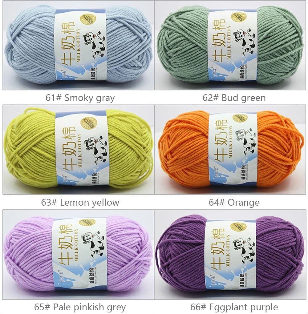 50Gram/Set Milk High-quality Cotton Yarn