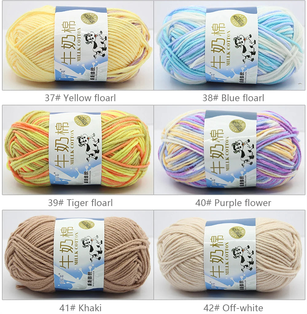 50Gram/Set Milk High-quality Cotton Yarn