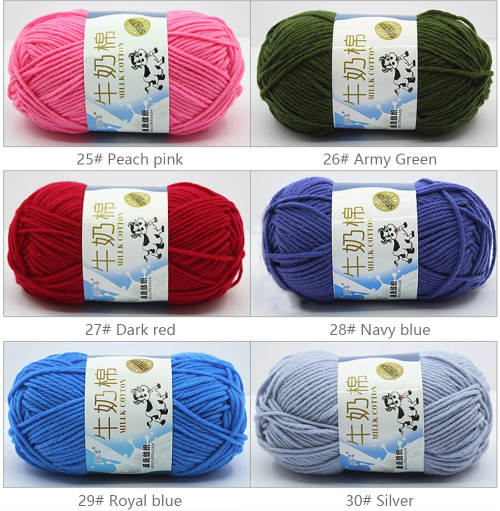50Gram/Set Milk High-quality Cotton Yarn