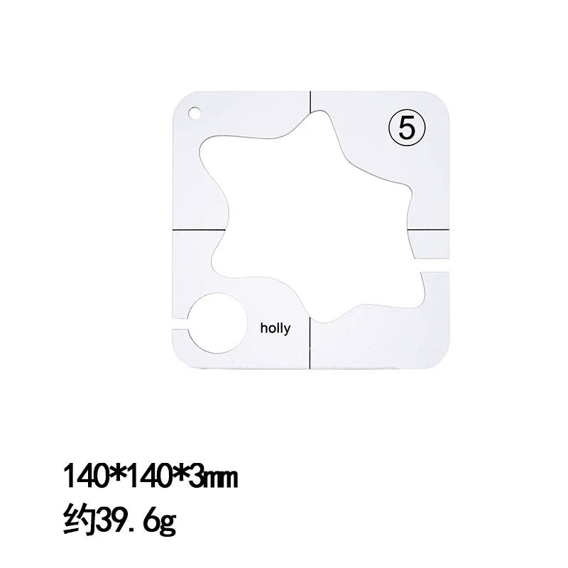 13Type Quilting Template Free Motion Ruler