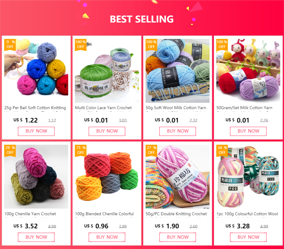 50Gram/Set Milk High-quality Cotton Yarn