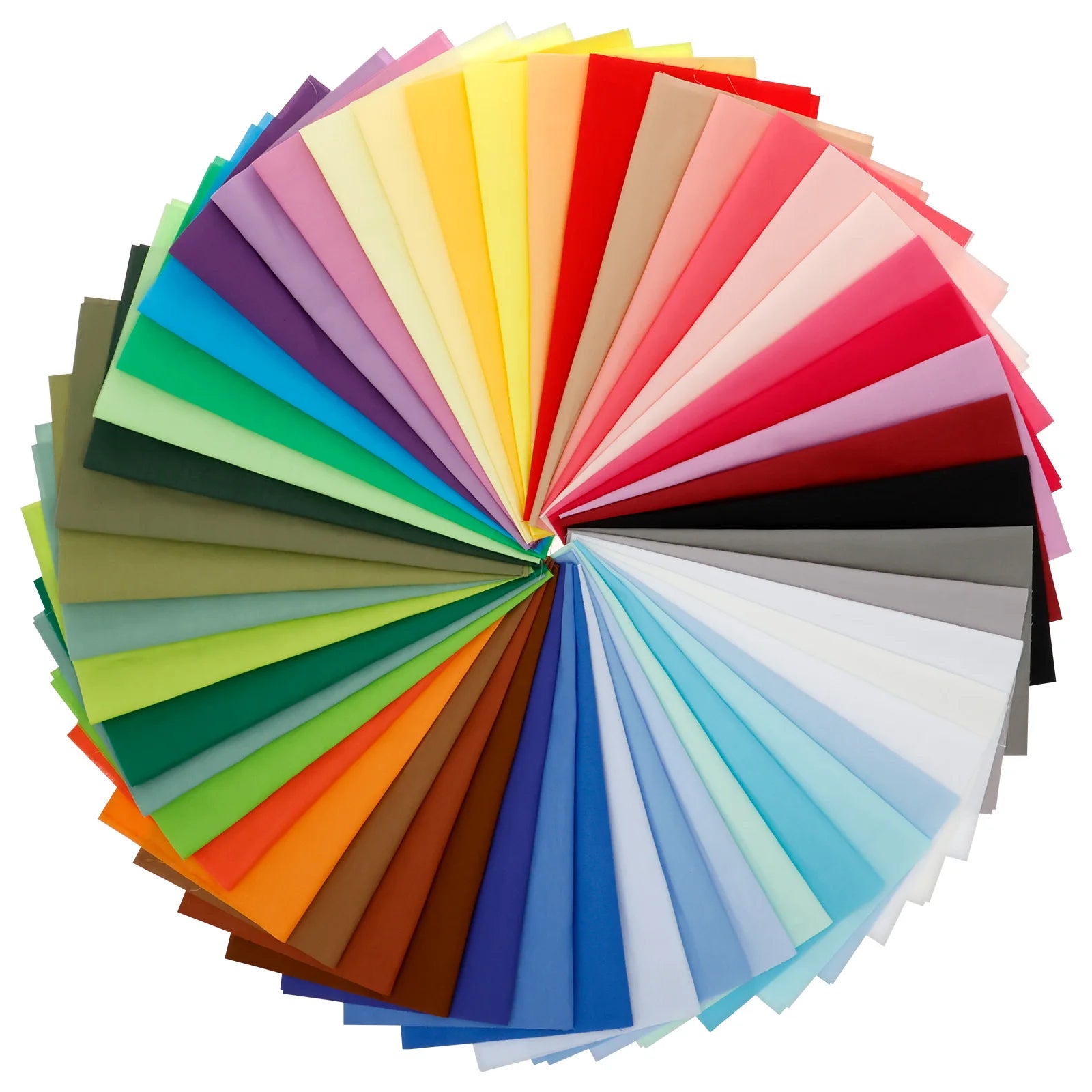 50Pcs Color Cotton Fabric Bundle