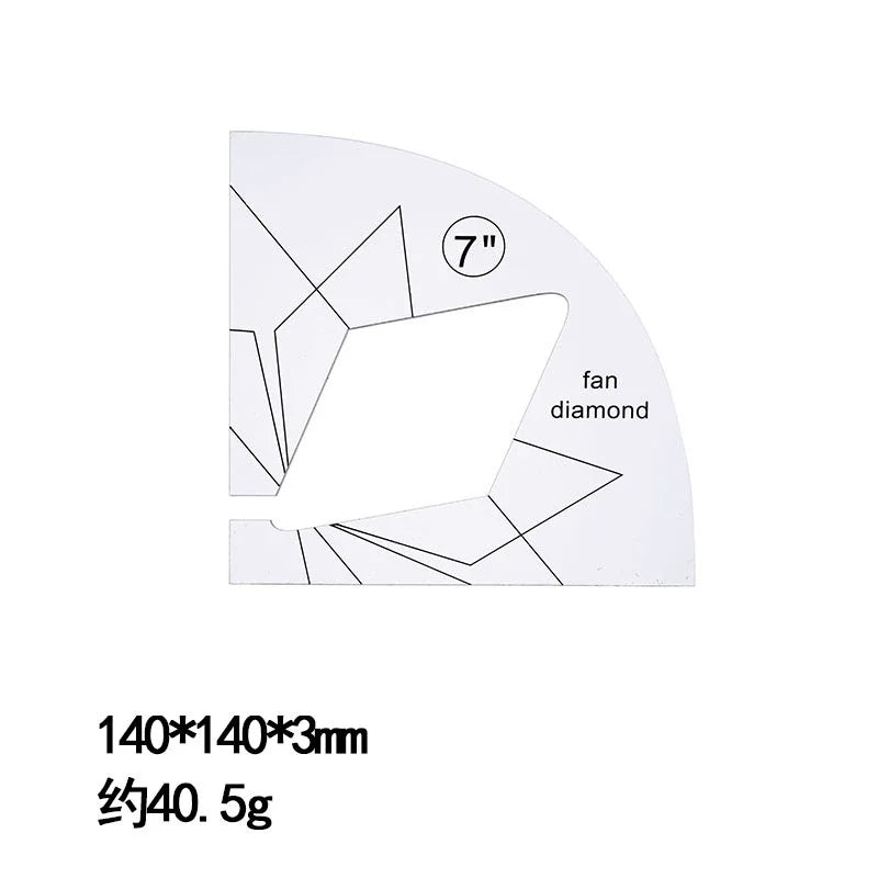 13Type Quilting Template Free Motion Ruler