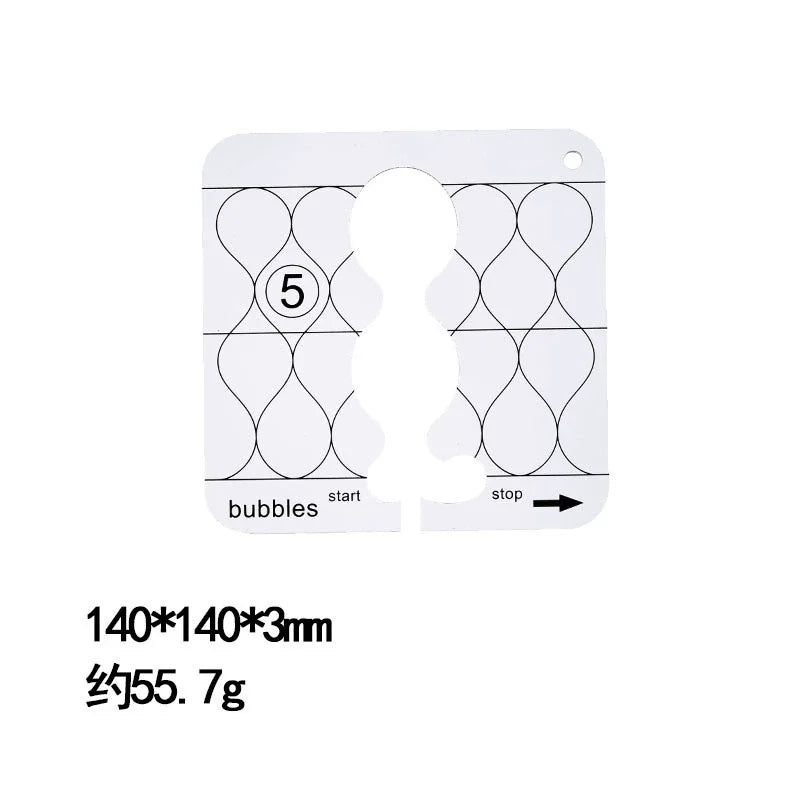 13Type Quilting Template Free Motion Ruler