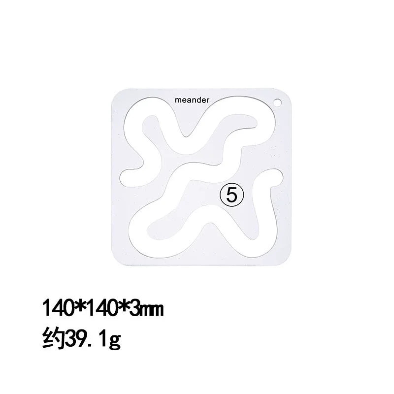 13Type Quilting Template Free Motion Ruler