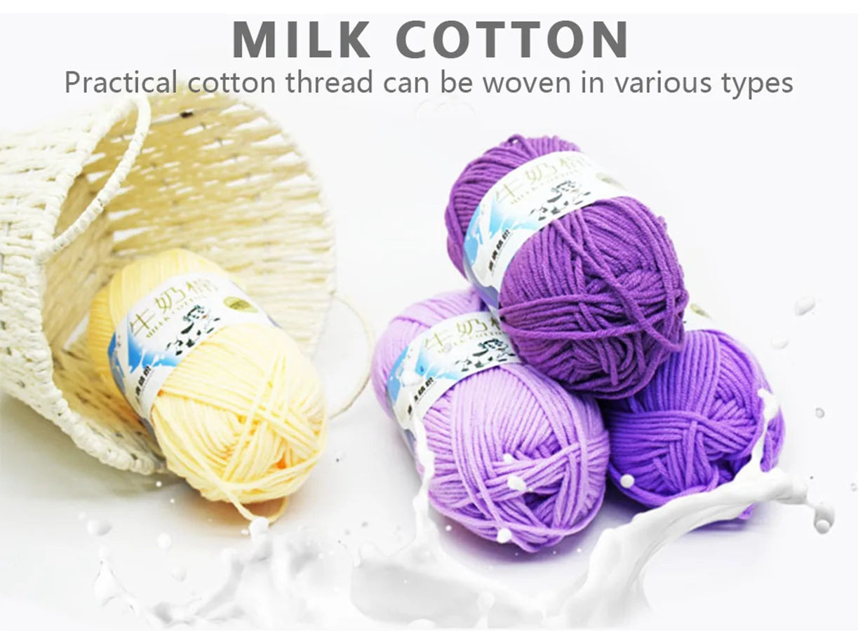 50Gram/Set Milk High-quality Cotton Yarn