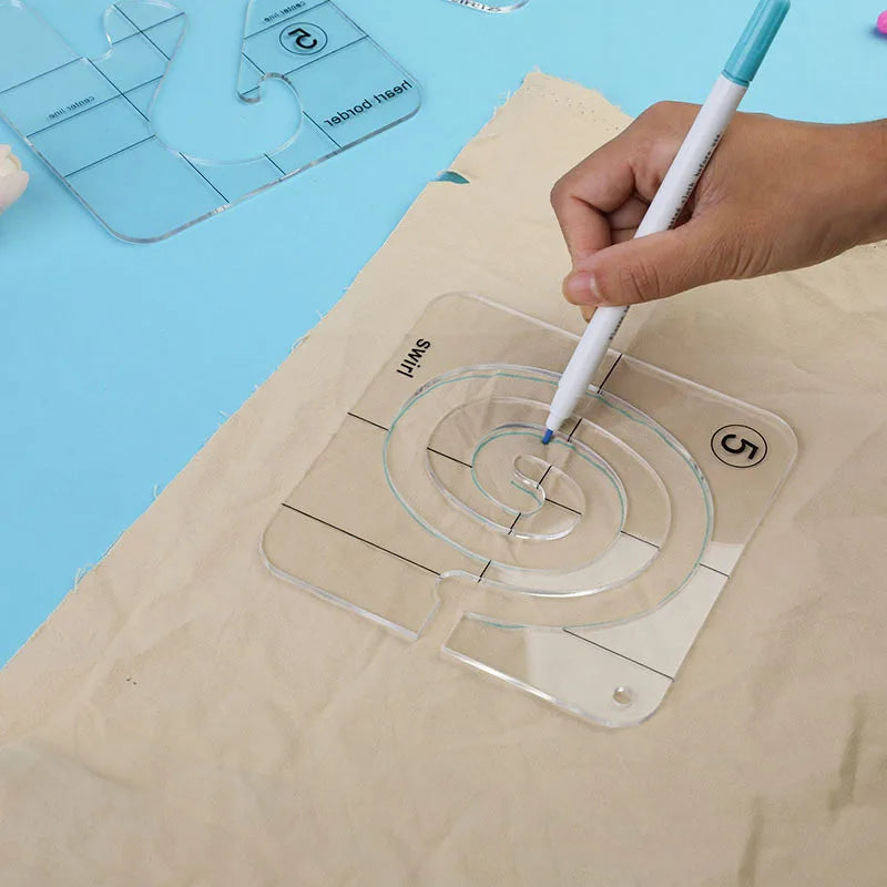 13Type Quilting Template Free Motion Ruler