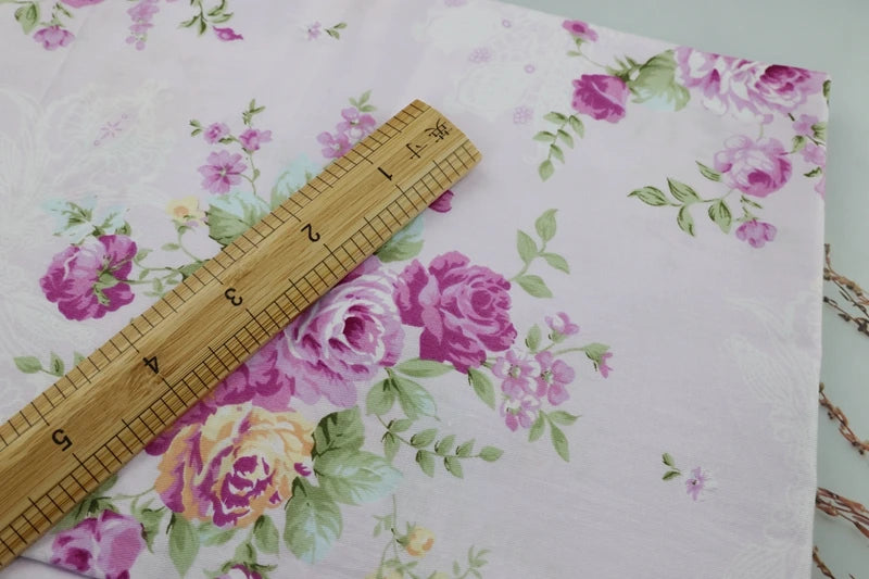 Delicate 50cmx50cm Fat Quarter Flower Dot cotton Bundle