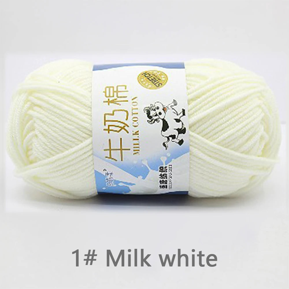 50Gram/Set Milk High-quality Cotton Yarn