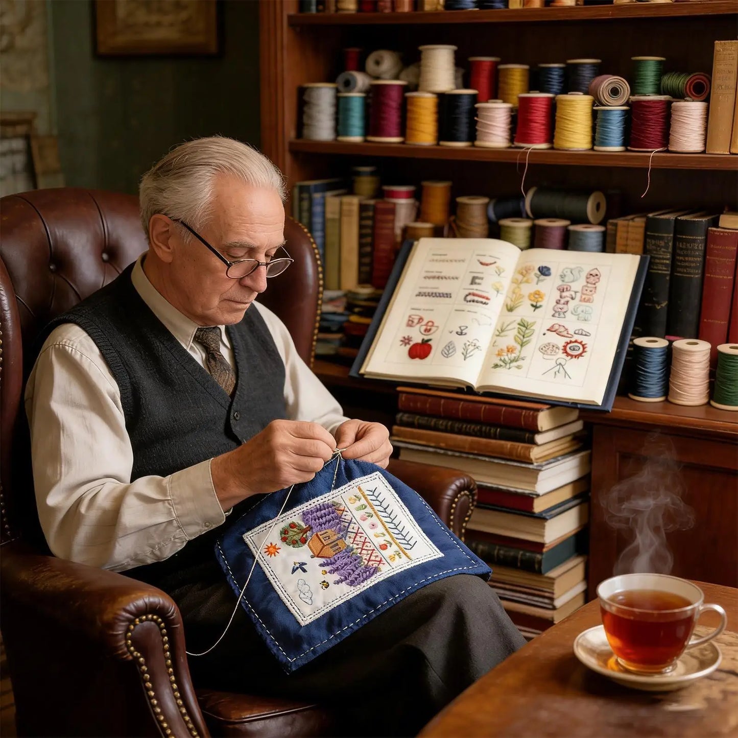 Embroidery Stitch Book for Beginners with sewing kit