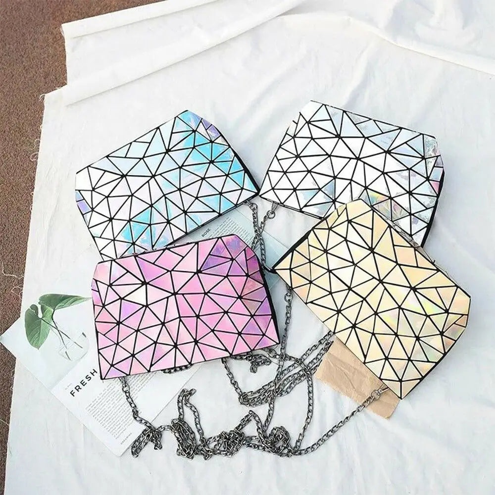9 Sheets Holographic Leather Geometric Bundle