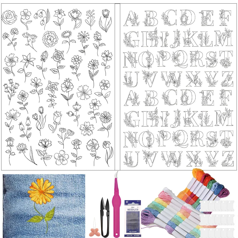 Embroidery Patterns For DIY Tablecloth