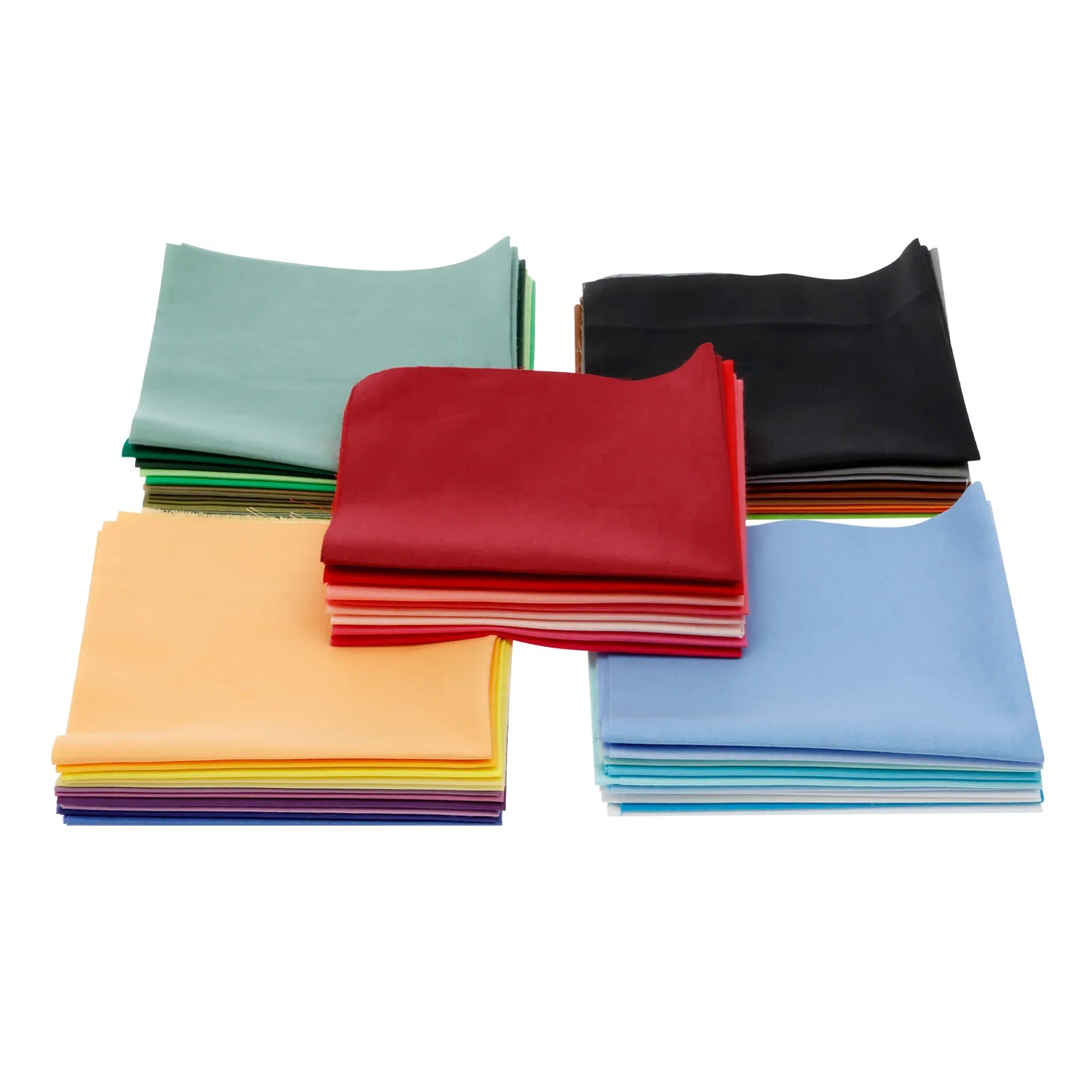 50Pcs Color Cotton Fabric Bundle