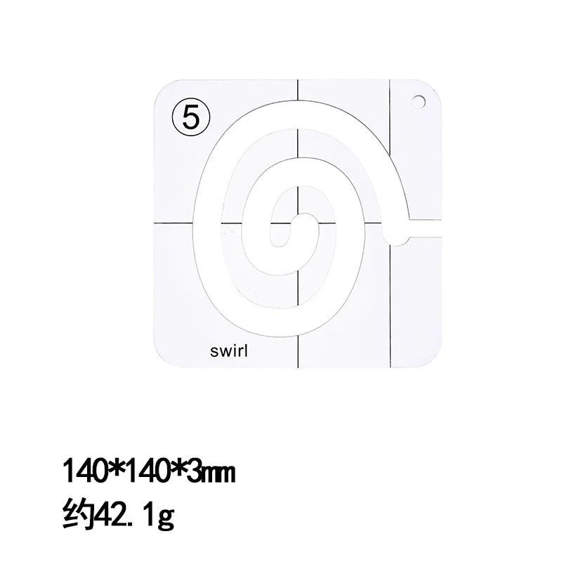 13Type Quilting Template Free Motion Ruler