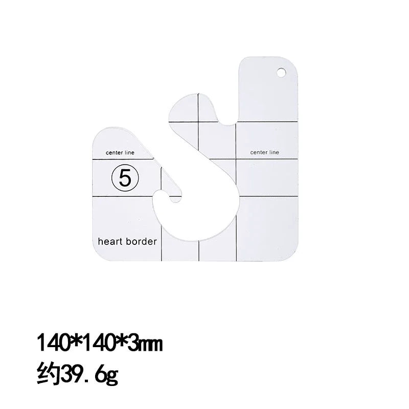 13Type Quilting Template Free Motion Ruler