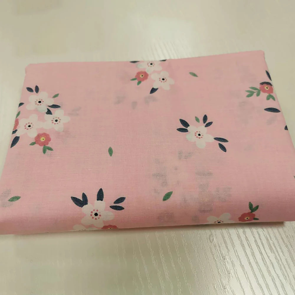 6pcs 25/50cm Floral Cotton Cloth Pre-Cut  Sewing Fabric