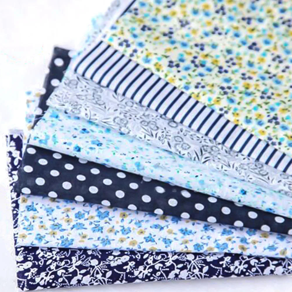 7Pcs/set 25x25cm Multicolor Cotton Assorted Pre Cut Fat Quarter Bundle
