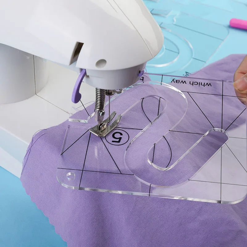 13Type Quilting Template Free Motion Ruler