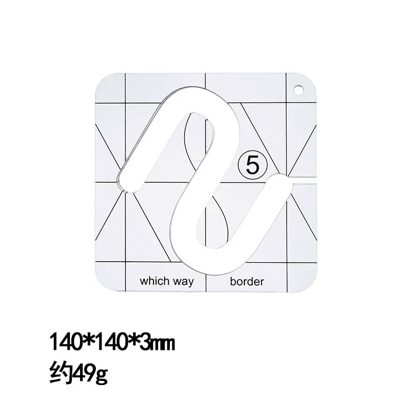 13Type Quilting Template Free Motion Ruler