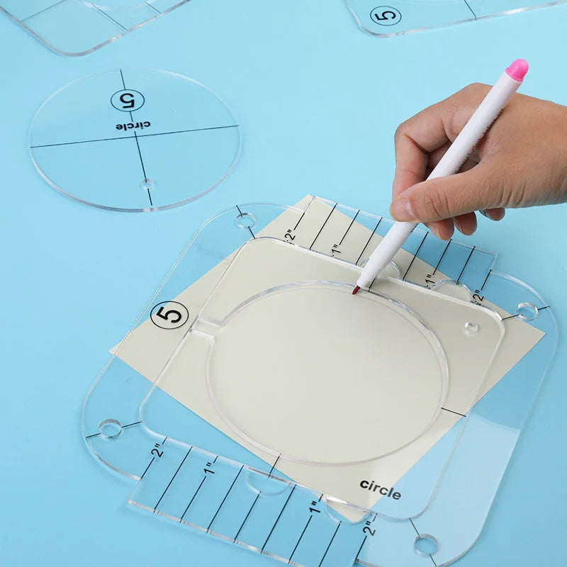 13Type Quilting Template Free Motion Ruler