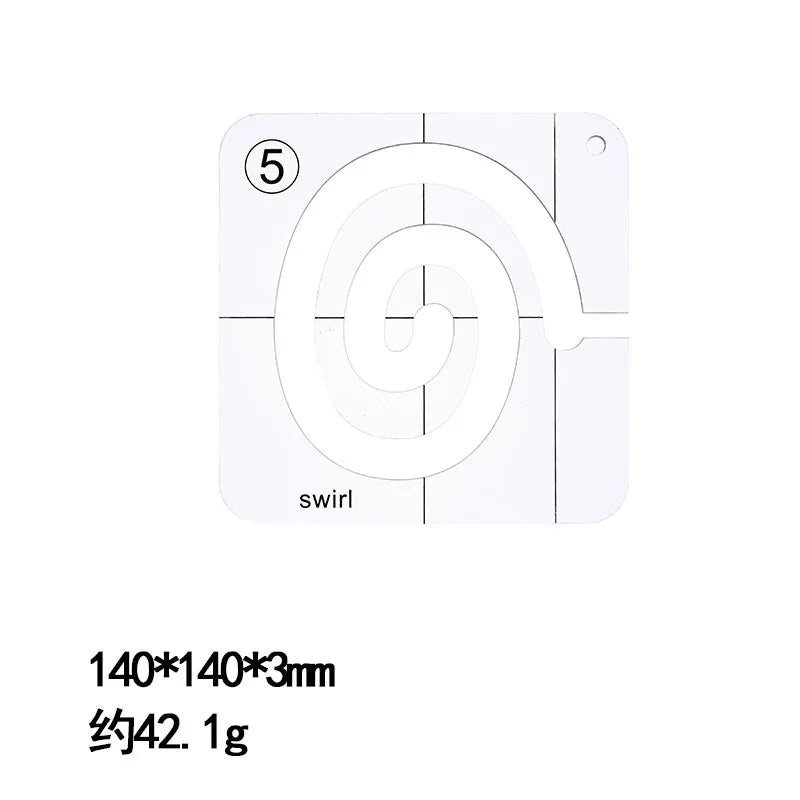 13Type Quilting Template Free Motion Ruler
