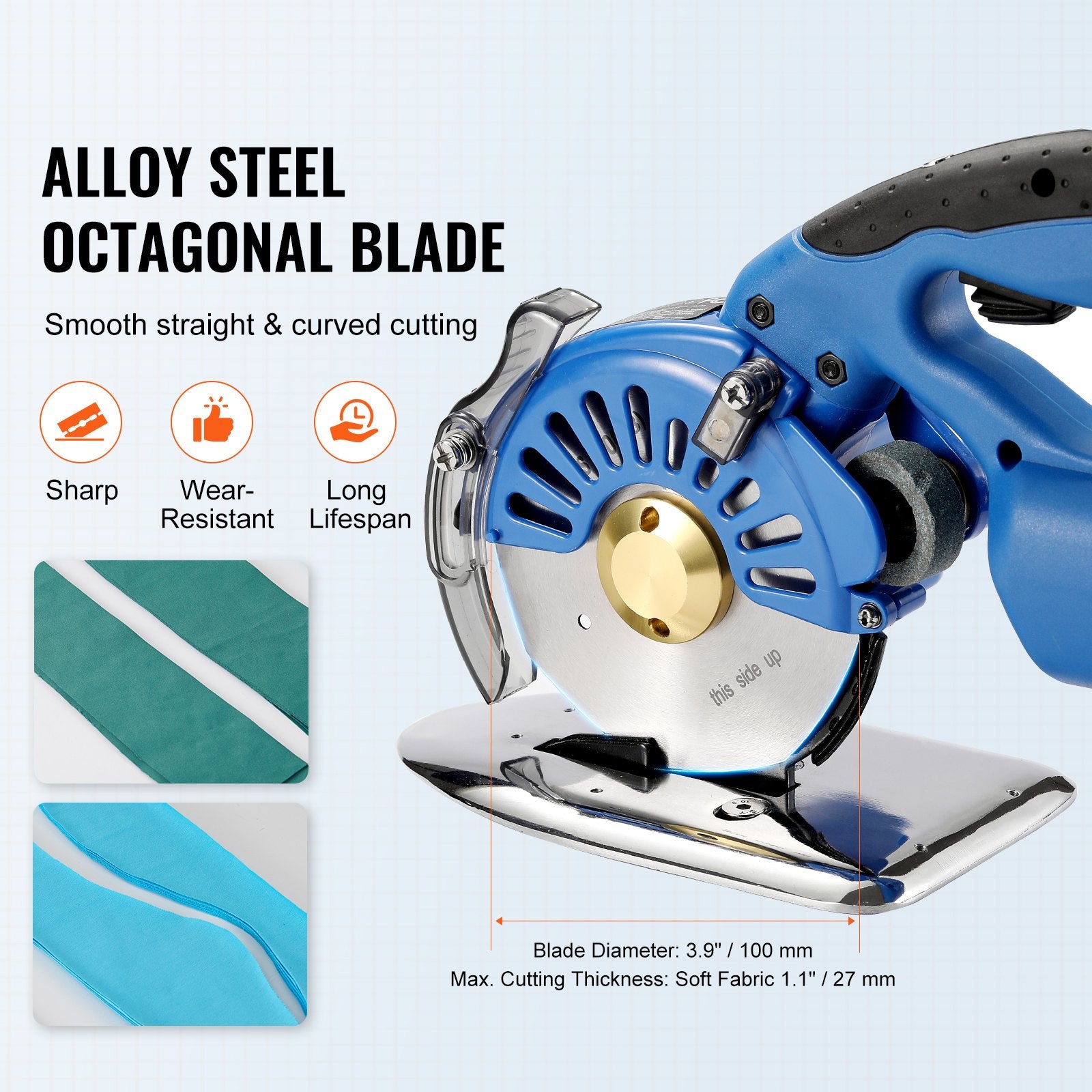 5-Speed Cordless Electric Rotary Fabric Cutting Machine